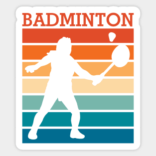 Badminton Player Sticker